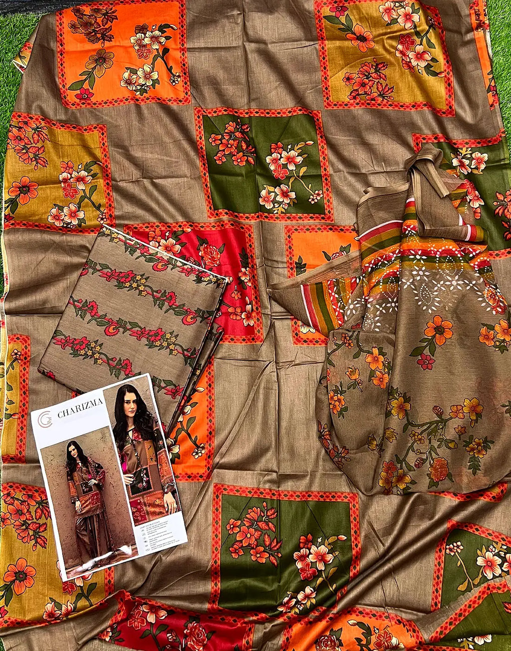 Trendy All-Over Digital Print Swiss Lawn 3 Piece Unstitched Dress with Soft Chiffon Dupatta – Lawn Collection 2026  Orbito mart | quality mai sb se agay